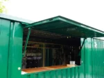 XL zerlegbarer Barcontainer 3×2 m Grün RAL 6016 – Bild 6