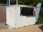 XL zerlegbarer Barcontainer 3×2 Meter Weiß RAL 9016 – Bild 5
