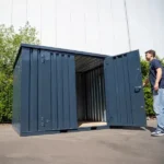 Container 3 x 2 Meter Doppeltür an der Längsseite Anthrazit RAL 7016 – Bild 4