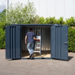 Container 3 x 2 Meter Doppeltür an der Längsseite Anthrazit RAL 7016 – Bild 3