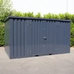 Container 4 x 2 Meter Doppeltür an der Längsseite Anthrazit RAL 7016 – Bild 2