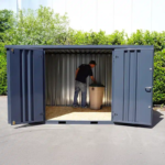 Container 4 x 2 Meter Doppeltür an der Längsseite Anthrazit RAL 7016 – Bild 3