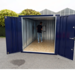 Stahlblauer Wechselcontainer 3 x 2 Meter – mit Doppeltür – Bild 2
