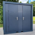 Sanitärcontainer SCD RAL 7016 Anthrazitgrau | H 2335 x B 2400 x T 1200 mm | 2 Türen | 2x WC