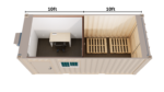 20-Fuß-Container (generalüberholt), kombiniert als Büro- und Lagercontainer – Bild 15