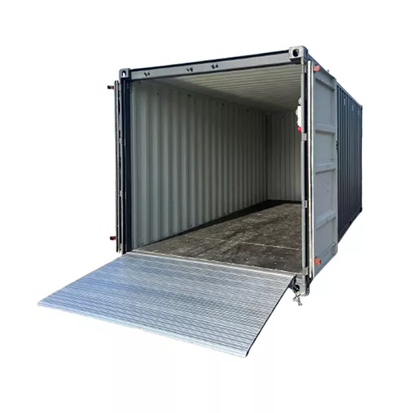 RAMP A1 Containerrampe – Breite 2200 mm – Länge 1560 mm – Max. Belastung 1 t – Höhenunterschied 100 bis 159 mm – Bild 1